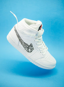 Baby Blue Custom Air Jordan 1 Mid Unisex Nike Shoes AIR 