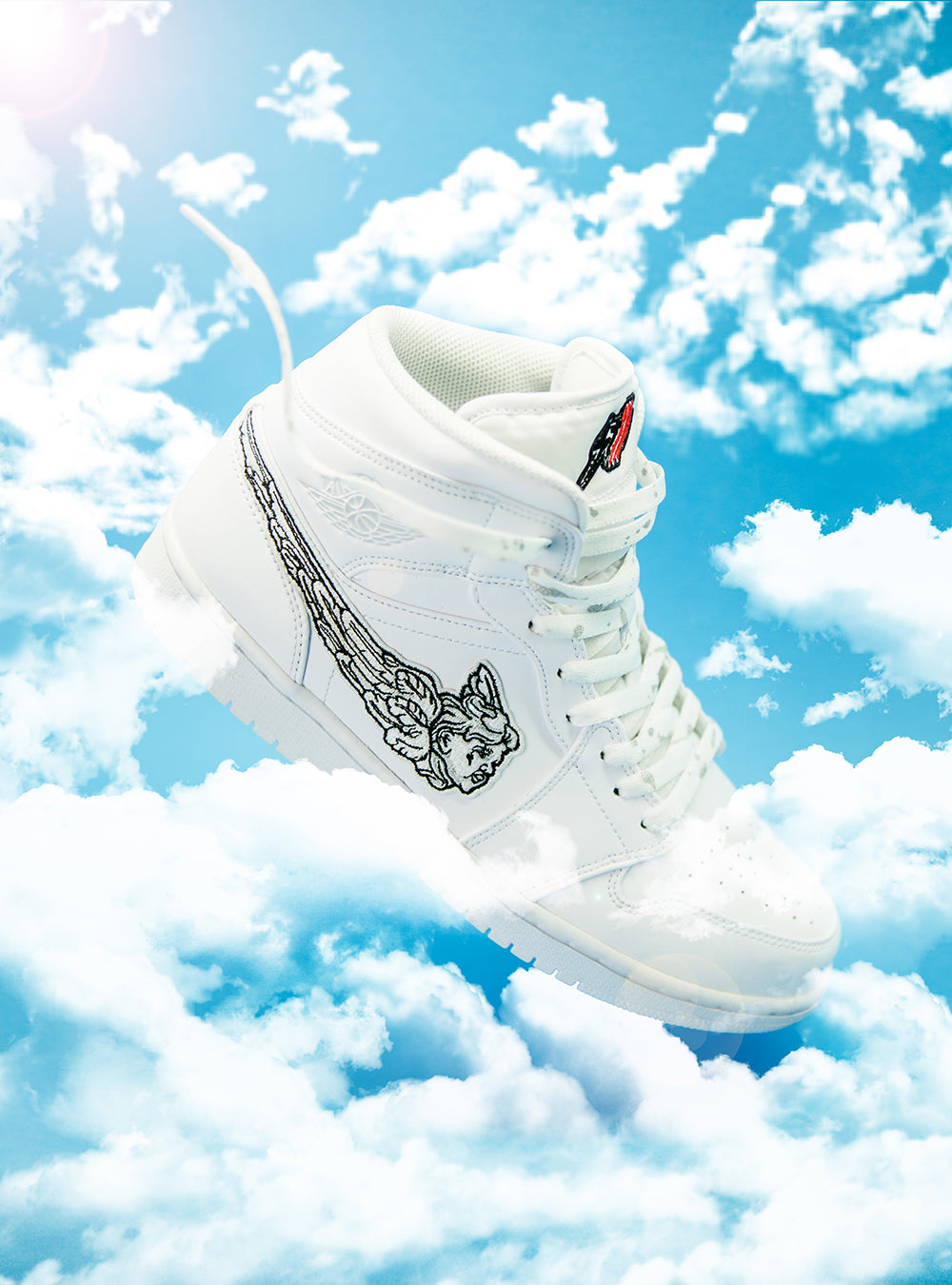 Angel AIR Jordan 1 white Custom sneakers