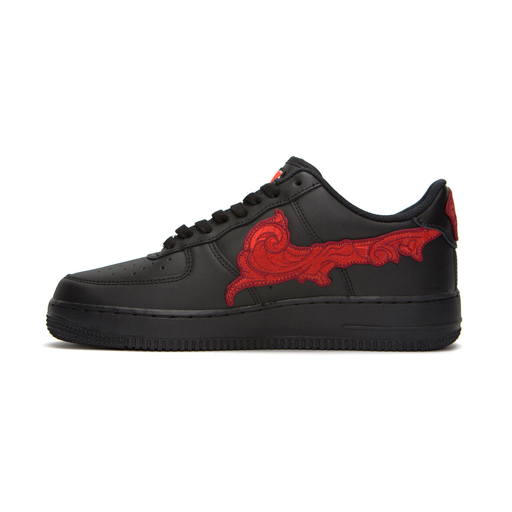 Barocco AF1 Red black Custom sneakers