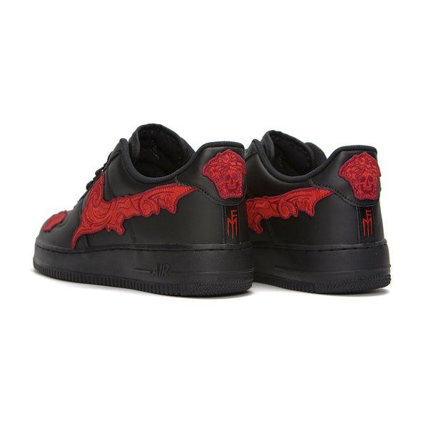 Barocco AF1 Red black Custom sneakers
