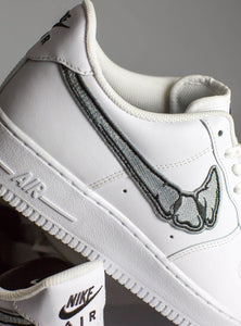 Bones AF1 Silver white Custom sneakers