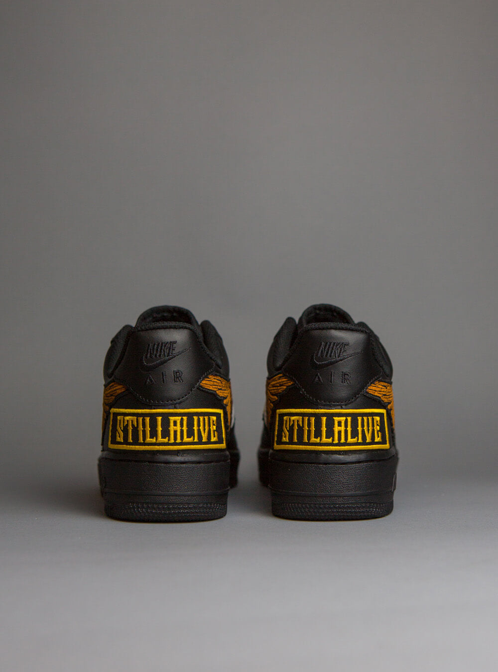 custom black and gold air force 1
