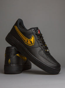 Bones AF1 Gold black Custom sneakers