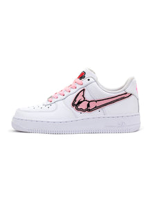 Bones AF1 Pink white Custom sneakers