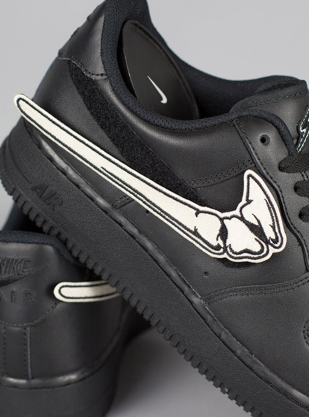 Patch Velcro AF1 black Custom sneakers