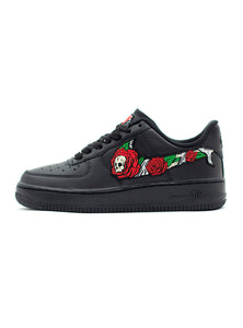 Skull n' Roses AF1 black Custom sneakers