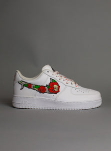 Skull n' Roses AF1 white Custom sneakers
