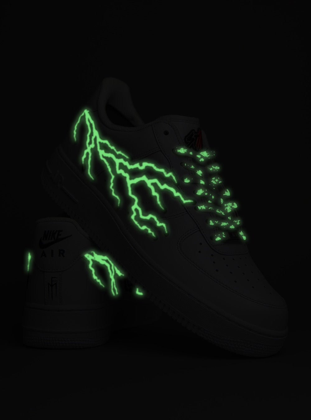Thunder AF1 Glowing night Custom sneakers