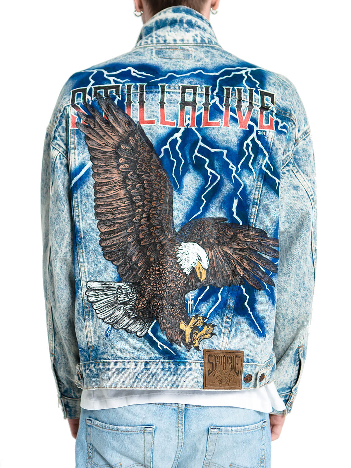 Thunder Eagle handpainted denim jacket